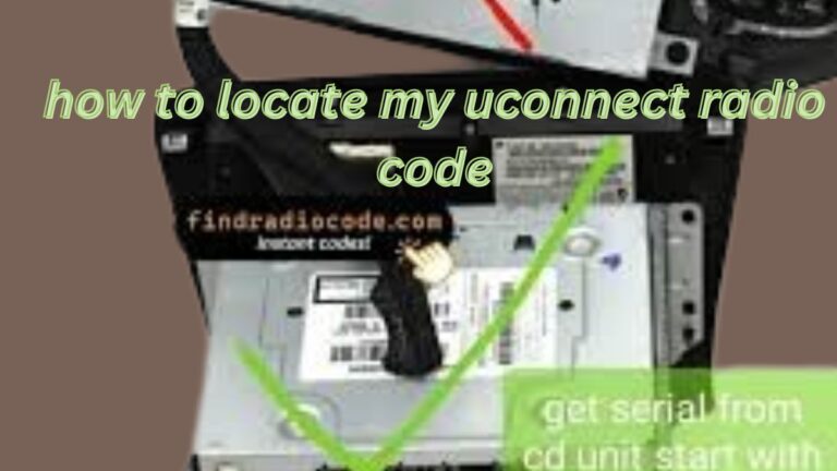 How to Locate My Uconnect Radio Code