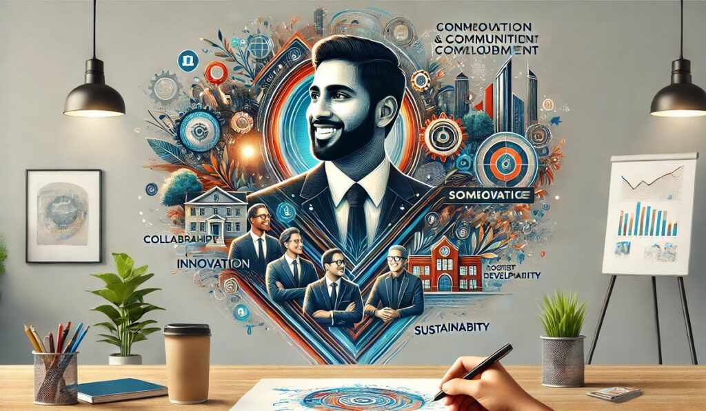 Ajay Attaho’s professional journey and achievements illustrated through a dynamic and inspirational visual.