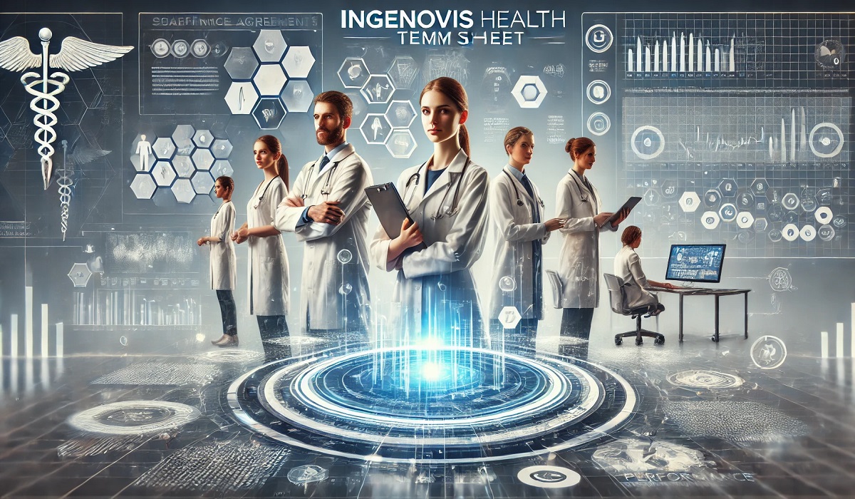 A detailed representation of the Ingenovis Health temr sheet showcasing healthcare staffing and resource planning tools.