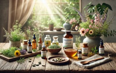 Orasines natural remedy showcasing herbs and supplements in a serene setting emphasizing wellness and balance.