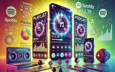 Spotify v1.2.39 interface showcasing new features and seamless music streaming experience.